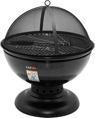 Feuerschale mit Grillrost und Funkenschutz, Ø54,5 cm