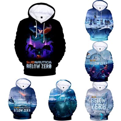 Subnautica Below Zero 3D Hoodies Cosplay Herren Sweatshirts Jacken Mantel Kostum