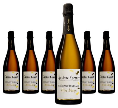 6 x Gustave Lorentz Crémant d'Alsace Zéro Dosage Brut Nature – 2021