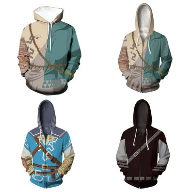 The Legend of Zelda Tears of the Kingdom 3D Hoodies Zip Sweatshirts Jacke Mantel