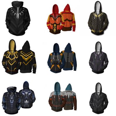 Black Panther 2 Wakanda ever 3D Hoodies Superhero Sweatshirts Jacke Kostum