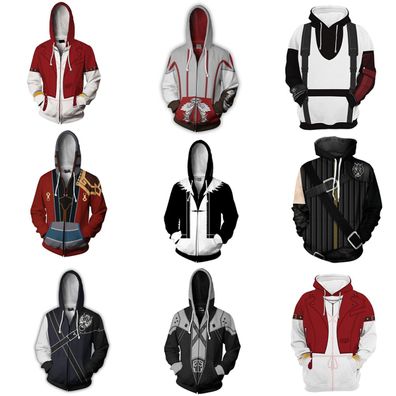 Final Fantasy 3D Hoodies Cosplay Tifa Lockhart Sweatshirts Jackets Mantels Costume