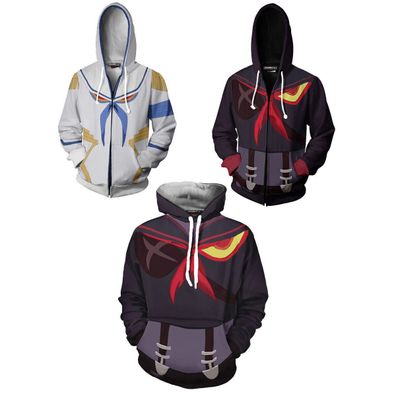 Cosplay KILL la KILL Ryuko Matoi 3D Hoodies Kiryuuin Satsuki Sweatshirts Jacke