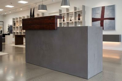 Verkaufstheke "Anna" Thresen, Rezeption - Individuell gebaut Beton Industrial