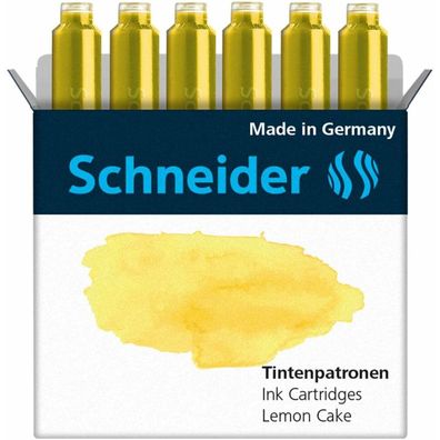 Schneider Pastell Tintenpatronen für Füller Lemon Cake 6 St
