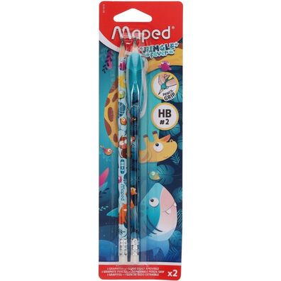maped JUNGLE fever Bleistifte HB hellblau, dunkelblau 2 St