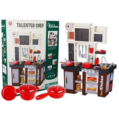 Interaktive Küche für Kinder Okp Kühlschrank Wasserhahn Zubehör 58-tlg