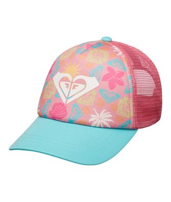 ROXY Kids Snapback Trucker Cap Sweet Emotions plumeria hippie hour diagonal