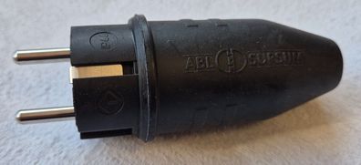 Vollgummi-Schutzkontaktstecker für Leitungen bis 2.5mm²