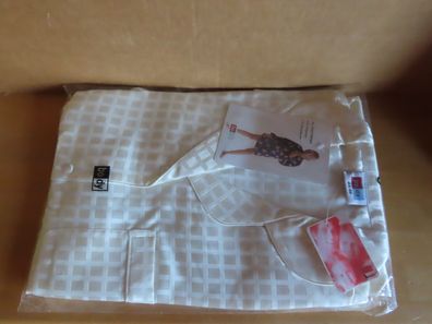 Damen Nachthemd beige Karomuster Knöpfe Kragen Gr. 44/46 Bo By