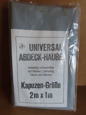 Universal Abdeck-Haube grau Kapuzen-Größe 2mx1m