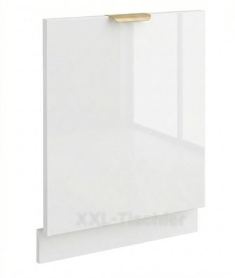 Frontblende für vollintegrierten Geschirrspüler 60 cm Küche LINEA Weiß Hochglanz/Matt