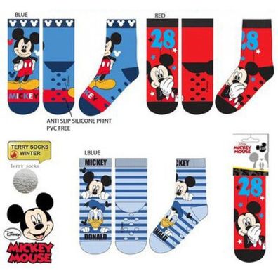 Neu 1 Paar Disney Mickey Maus & Donald Duck ABS Socken Kinder Strümpfe rutschfest