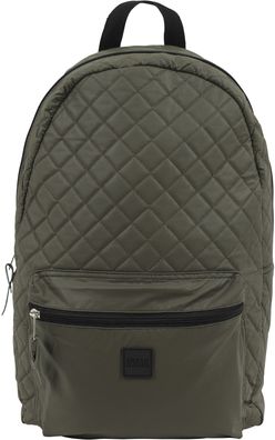 Urban Classics Tasche Diamond Quilt Leather Imitation Backpack Olive