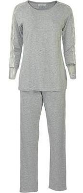 Pluto Pyjama AUDEN Viskose Elasthan, mit Spitze - Fb grau mel champ- Gr 36- 42