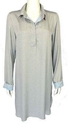 Damen Sleepshirt Joanna softe Viskose langarm misty blue