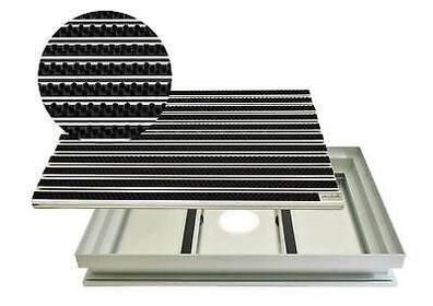 Fußmatte Bürsten mit Alu Wanne antirutsch robust