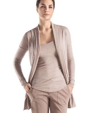 Hanro Cardigan Thompson- Modal Kaschmir Elasthan- Farbe pink taupe- Gr XS bis L
