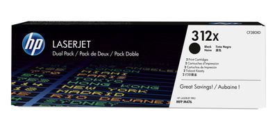 HP Toner CF380XD 312XD Twinpack Schwarz (ca. 4.400 Seiten)