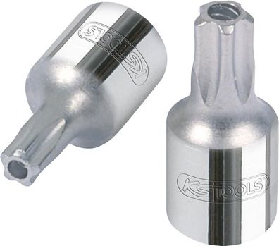 KS TOOLS 1/4" CHROMEplus Bit-Stecknuss Fünfstern, Stirnlochbohrung, S25