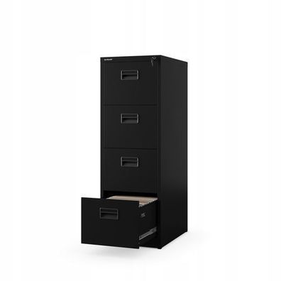 Hängeregistraturschrank Hängemappenschrank Hängeregisterschrank 132x46x62 cm schwarz