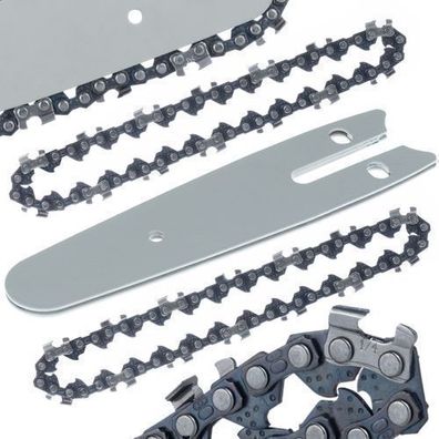Rosfix Set Schwert 4" + 2x Kette – 1,3 mm Nut | für Mini Akku-Kettensäge