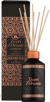 Tesori d'Oriente Aromadiffusor für Hammam mit Stäbchen, 200 ml - Italienischer Duft