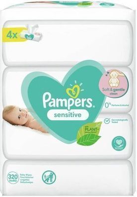 Pampers Sensitive Feuchttücher, 320 Stück