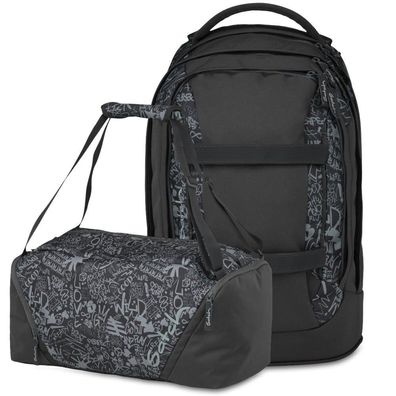 satch pack Set aus pack + Sporttasche PakDuf-25, Street Ink, Mädchen & Jungen