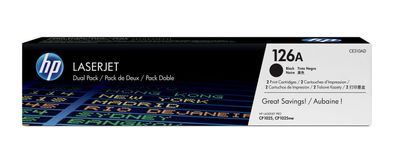 HP 126A - 2er-Pack - Schwarz - original - LaserJet - Tonerpatrone (CE310AD)
