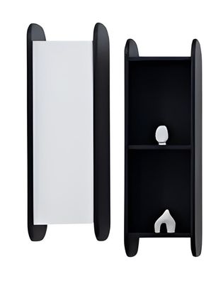 Schwarz-weiße Regale Holzregale für das Wohnzimmer Designermöbel