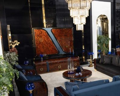 Luxuriöser Brauner TV-Schrank Designer Wohnzimmer Wohnwand