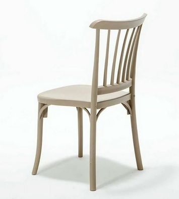 Beiger Stuhl mit Rückenlehne für Wohnzimmer & Terrasse