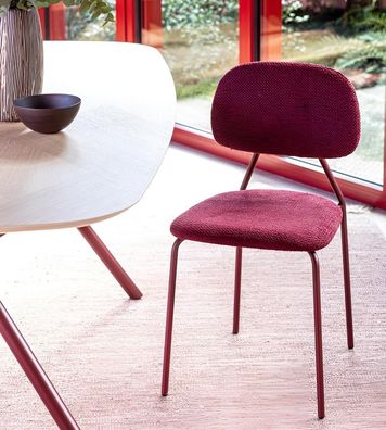Moderner Rosa Esszimmerstuhl Designer Esszimmer Polster Sitzstühle