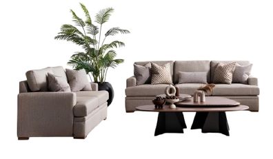 2-teiliges Wohnzimmer-Set: 3-Sitzer und 2-Sitzer in modernem Design