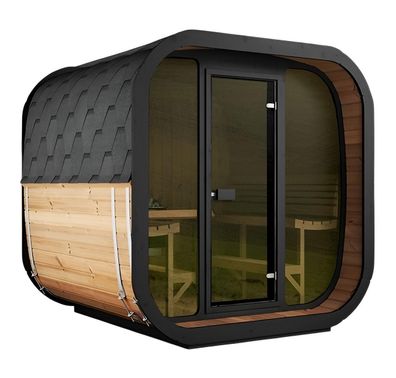 Premium Holz Outdoor Dampfbad Sauna Barrel für 4-6 Personen