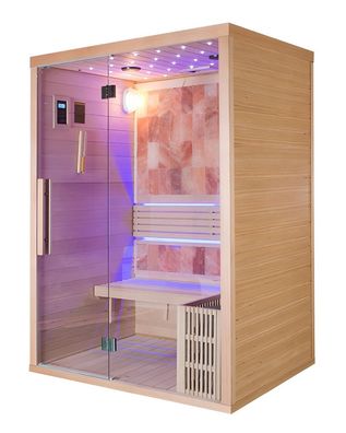 Holzsauna für zu Hause: Trocken- und Dampfsauna für 1 Person Bio-Sauna