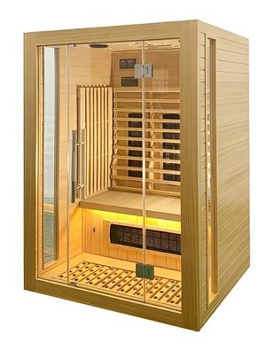 Holz Infrarot-Wärmekabine für 3 Personen mit Steuerpanel Sauna für zu Hause
