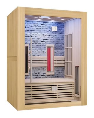 Luxuriöse Sauna mit Ferninfrarotstrahlung für 3 Personen mit Computersteuerung
