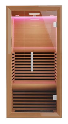 Holzsauna für zu Hause Infrarot-Sauna für 1 Person mit Carbon-Heizsystem