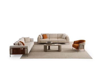 4-Sitzer-Sofa Elegant 3-Sitzer-Sofa Stilvoll Sessel Gemütlich Couchtisch