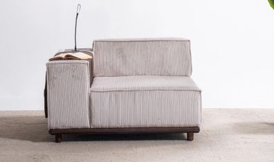 Stilvolles Sofa Endmodul Designer Streifenoptik Wohnzimmer Möbel