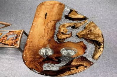 Transparenter Epoxid-Tisch Robuste Esszimmer Designer Tische