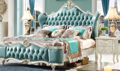 Stilvolles Schlafzimmer Set Holz 2x Nachttische Klassische luxuriöse Möbel Bett