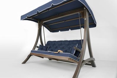 Dunkelblaue Gartenschaukel Outdoor Robuste Edle Schaukel Designer Möbel