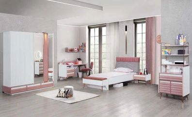 Jugendzimmer Kinderzimmer komplett Set Jugendbett Schreibtisch Schrank Möbel Neu