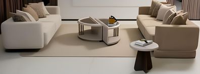 Moderne Wohnzimmergestaltung 4 Sitzer 3 Sitzer und ein stilvoller Couchtisch