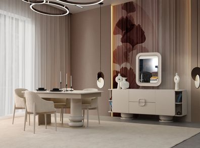 Elegantes 9-tlg. Esszimmer-Set für stilvolles Speisen und Wohnen
