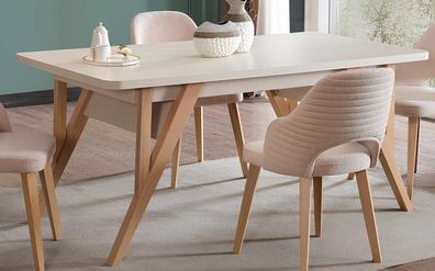 Esszimmertisch mit modernem Design und Holzbeinen