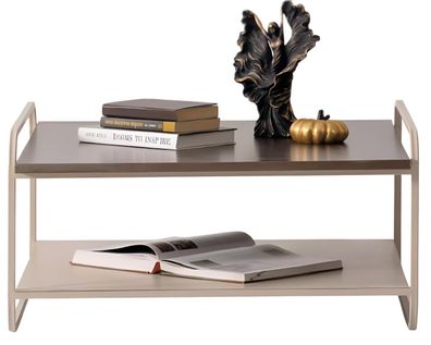 Moderner Beiger Wohnzimmertisch Designer Couchtische Metall Möbel